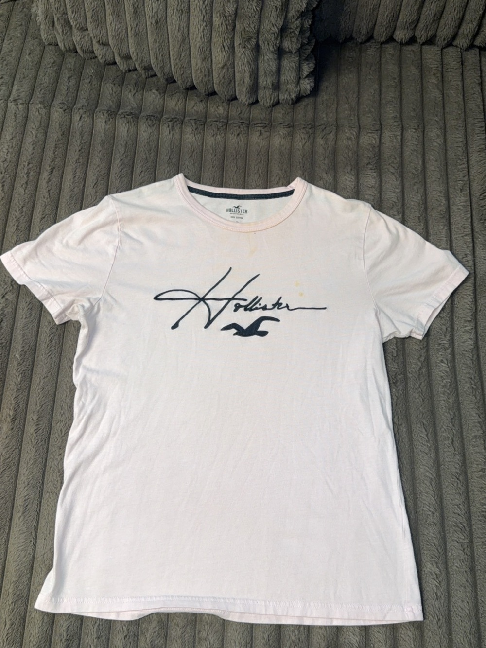 Hollister Pink Embroidered Logo tee